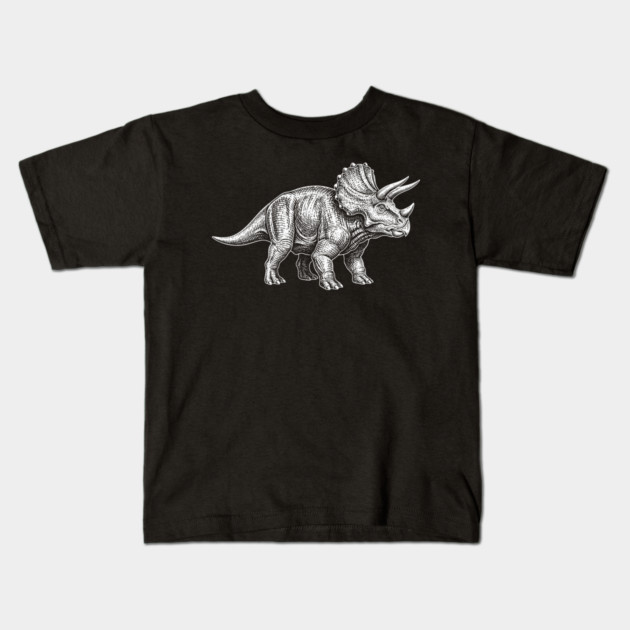 Triceratops Kids T-Shirt by CreativeSage
