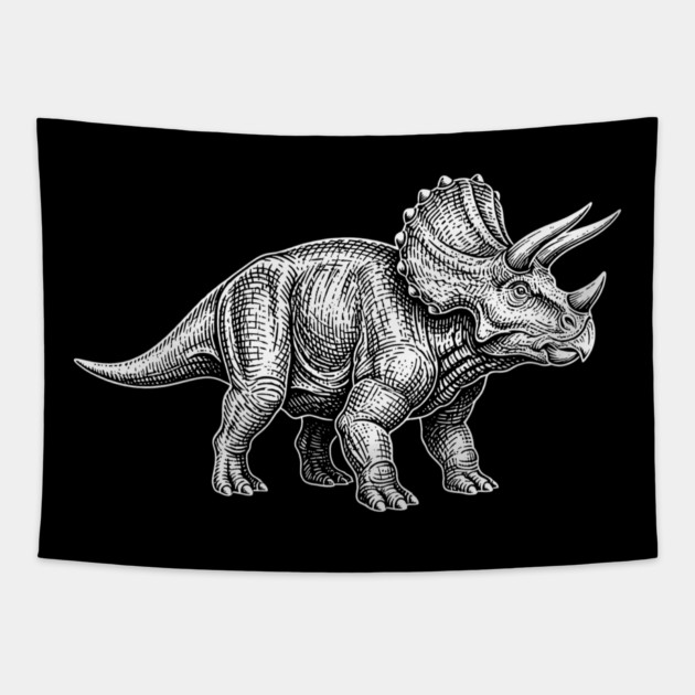 Triceratops Tapestry by CreativeSage