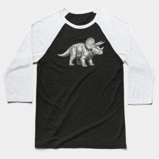 Triceratops Baseball T-Shirt