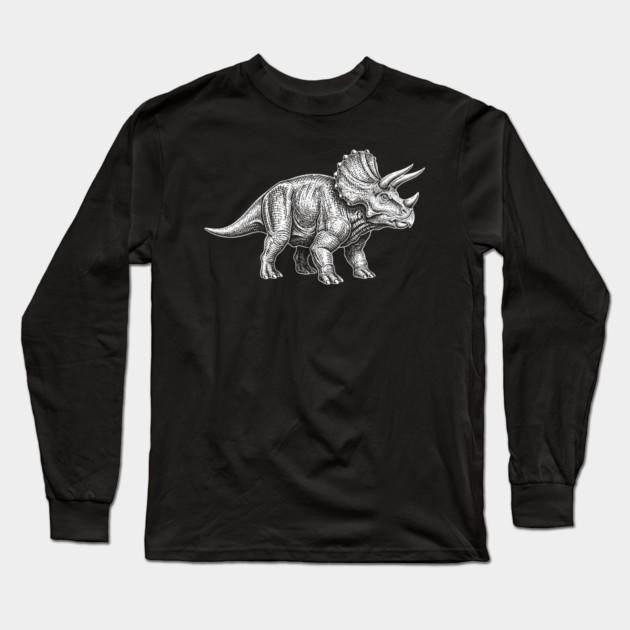 Triceratops Long Sleeve T-Shirt by CreativeSage