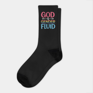 God Is Gender Fluid Gay LGBT Proud Socks