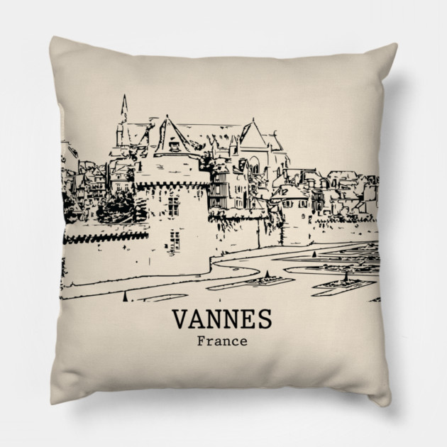 Vannes - France Pillow by Lakeric