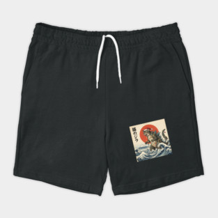 Catzilla Cat Christmas Japanese Shorts