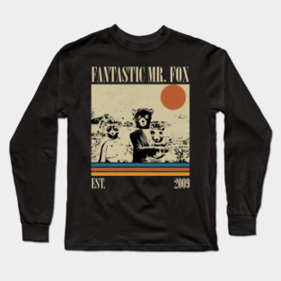 Vintage Retro Fantastic Mr. Fox Movie Long Sleeve T-Shirt