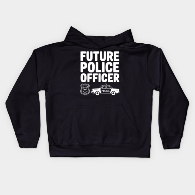 Future Police Officer Kids Hoodie by Frank Ring