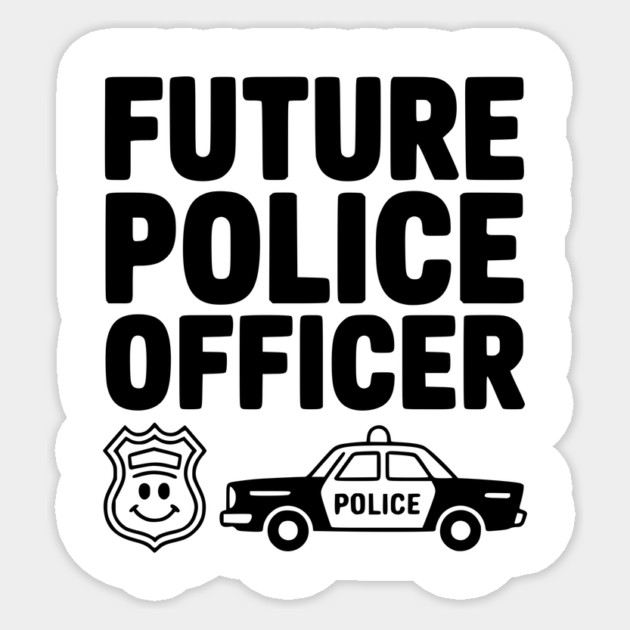 Future Police Officer Sticker by Frank Ring