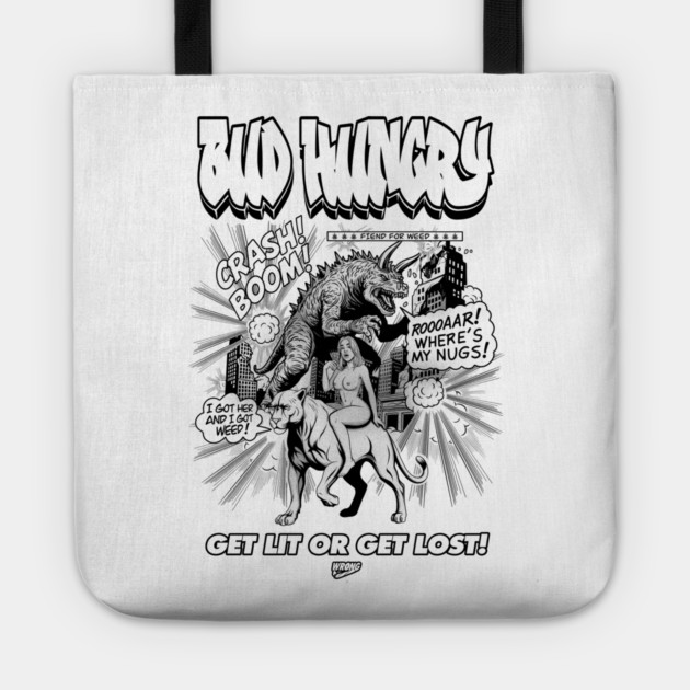 Bud Hungry Monster Tote by Wrongteeshirt