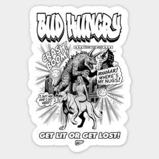 Bud Hungry Monster Sticker