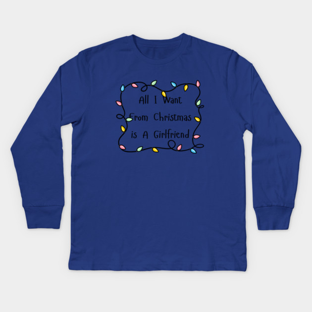 Christmas Lights Kids Long Sleeve T-Shirt by Creatifly Graphic Tees