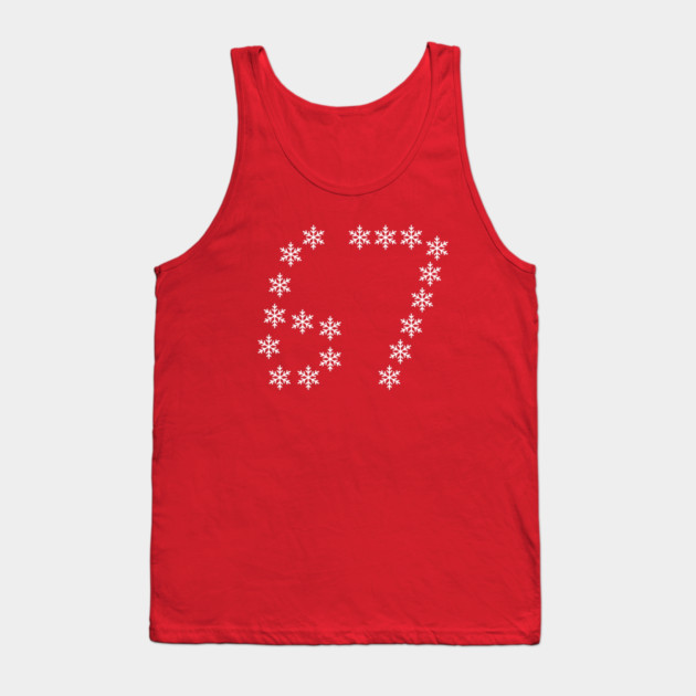 67 Christmas Snowflakes Tank Top by Creatifly Graphic Tees