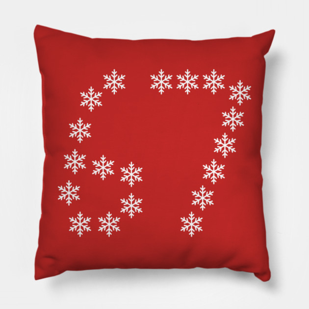 67 Christmas Snowflakes Pillow by Creatifly Graphic Tees