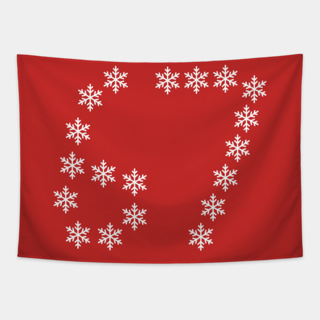 67 Christmas Snowflakes Tapestry by Creatifly Graphic Tees