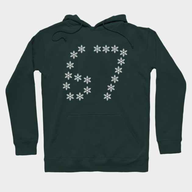 67 Christmas Snowflakes Hoodie by Creatifly Graphic Tees