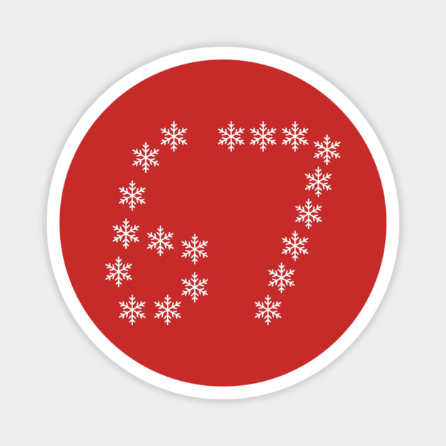 67 Christmas Snowflakes Magnet by Creatifly Graphic Tees