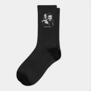 Elliot Stablerr And Olivia Bensonn Actors And Musicians Giving The Middle Finger Meme Socks