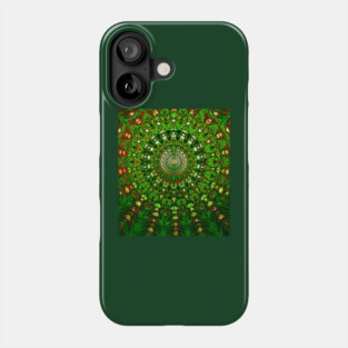 Christmas Tie Dye Cannabis Green Phone Case