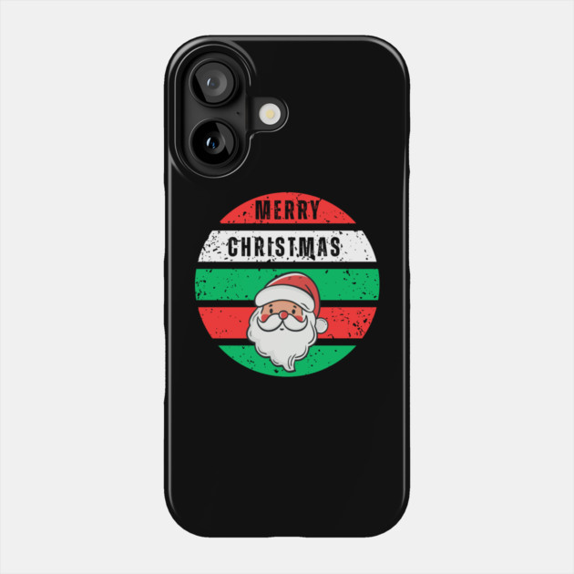 Merry Christmas Santa Face Phone Case by Creatifly Graphic Tees