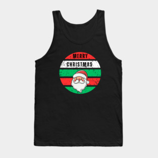 Merry Christmas Santa Face Tank Top