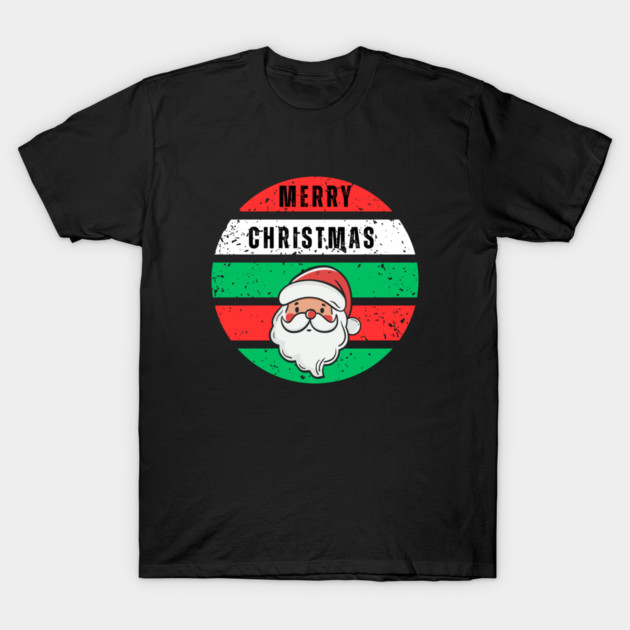 Merry Christmas Santa Face T-Shirt by Creatifly Graphic Tees