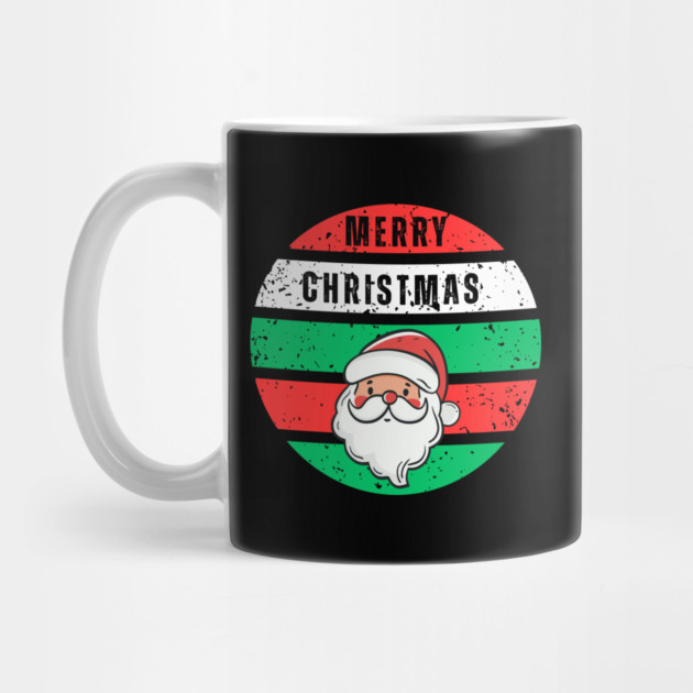 Merry Christmas Santa Face by Creatifly Graphic Tees