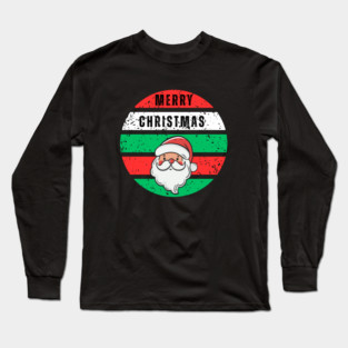 Merry Christmas Santa Face Long Sleeve T-Shirt