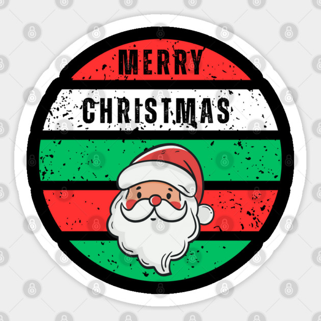 Merry Christmas Santa Face Sticker by Creatifly Graphic Tees
