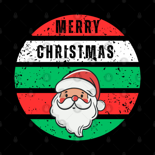 Merry Christmas Santa Face by Creatifly Graphic Tees