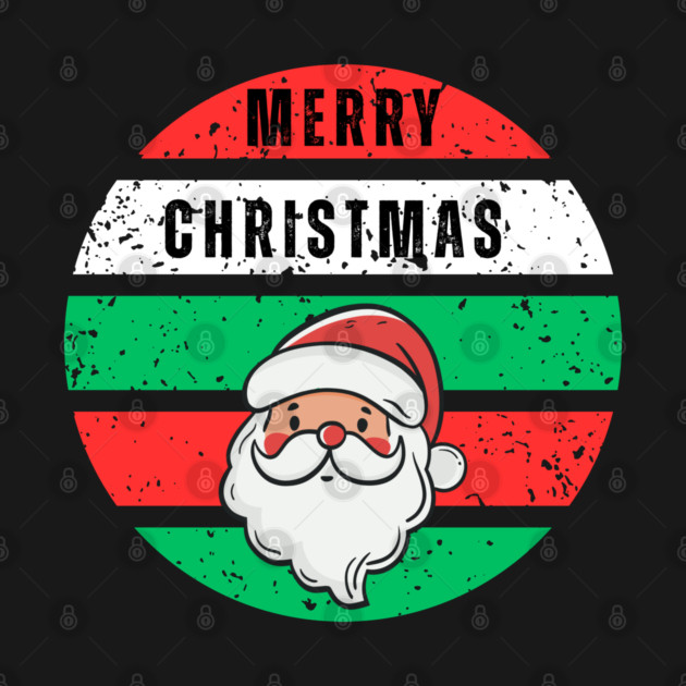 Merry Christmas Santa Face by Creatifly Graphic Tees