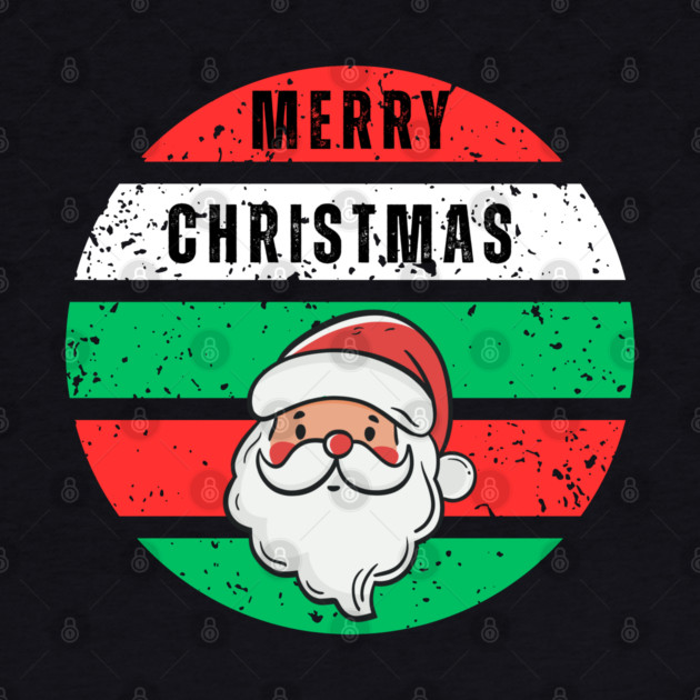 Merry Christmas Santa Face by Creatifly Graphic Tees