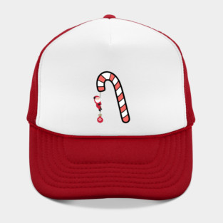 Santa on Candy Cane Adventure Hat