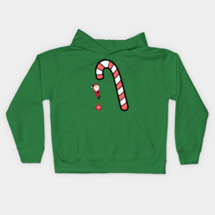 Santa on Candy Cane Adventure Kids Hoodie