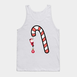 Santa on Candy Cane Adventure Tank Top