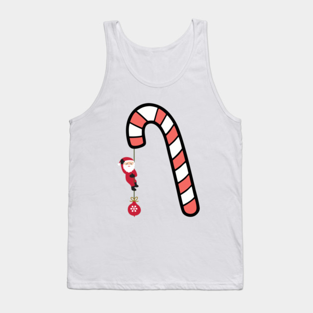 Santa on Candy Cane Adventure Tank Top by Creatifly Graphic Tees