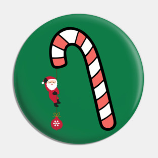 Santa on Candy Cane Adventure Pin