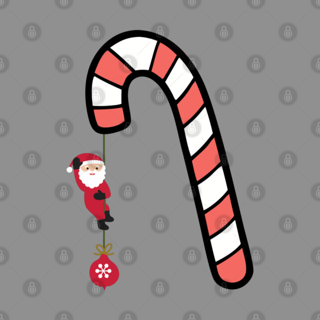 Santa on Candy Cane Adventure by Creatifly Graphic Tees