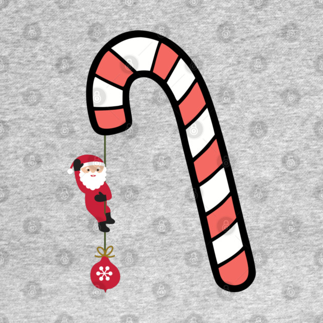 Santa on Candy Cane Adventure by Creatifly Graphic Tees