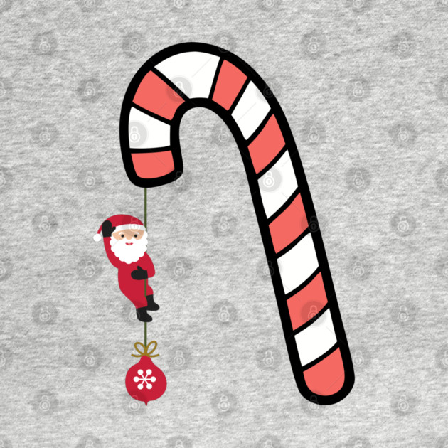 Santa on Candy Cane Adventure by Creatifly Graphic Tees