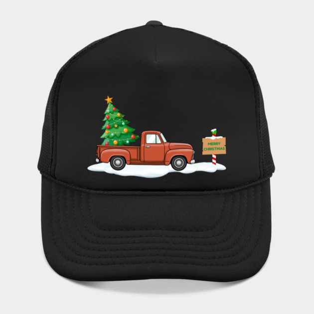 Vintage Christmas Truck with Tree by Creatifly Graphic Tees