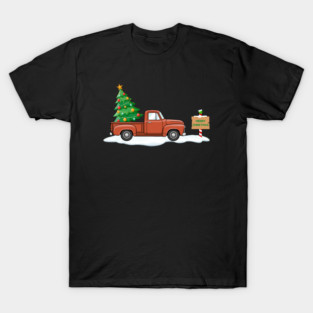 Vintage Christmas Truck with Tree T-Shirt