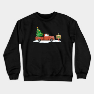 Vintage Christmas Truck with Tree Crewneck Sweatshirt