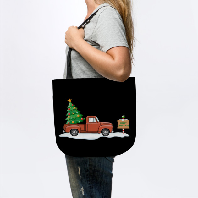 Vintage Christmas Truck with Tree by Creatifly Graphic Tees