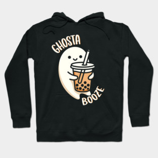 GHOSTA Booze – Silly Boozy Bubble Tea Halloween Fun Hoodie