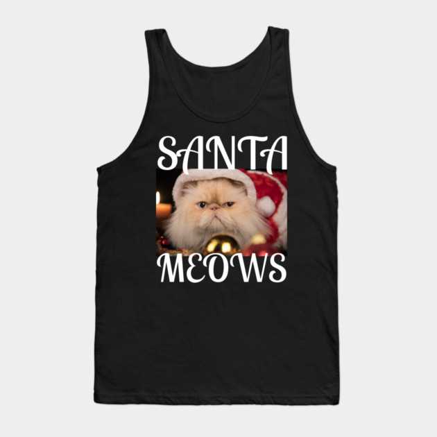 Santa Meows Tank Top by Demian Stipatio