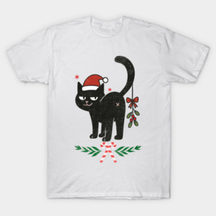 Mistletoe Cat — Kiss My Butt T-Shirt