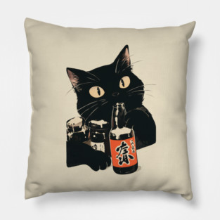 Black Cat Brewing Trouble Pillow