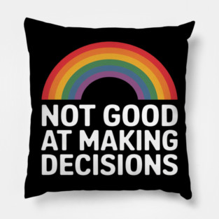 Funny Bisexual Rainbow Bi LGBTQ Cute Pillow