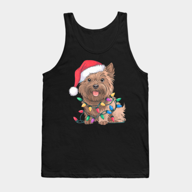 Cairn Terrier Christmas Lights Xmas Dogs Tank Top by yangho