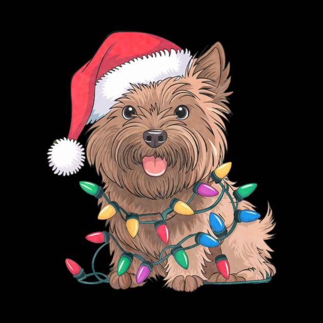 Cairn Terrier Christmas Lights Xmas Dogs by yangho