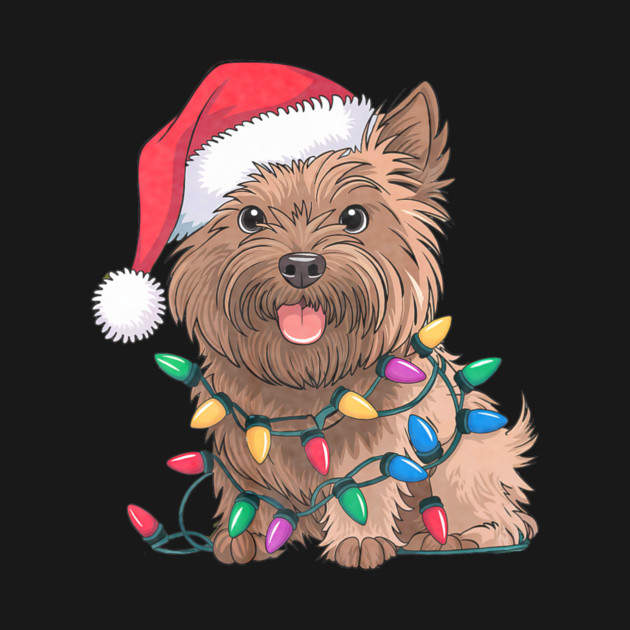 Cairn Terrier Christmas Lights Xmas Dogs by yangho
