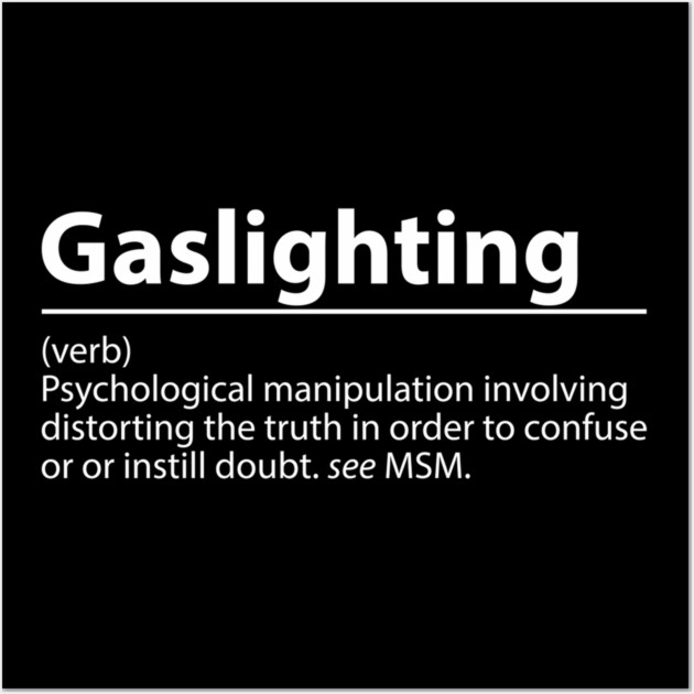 Gaslighting Definition – Psychological Manipulation Wall Art by James Bates